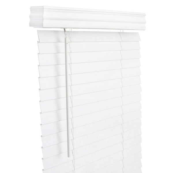 Living Accents Faux Wood 2 in. Blinds 48 in. W X 60 in. H White Cordless FAX4860WH - main